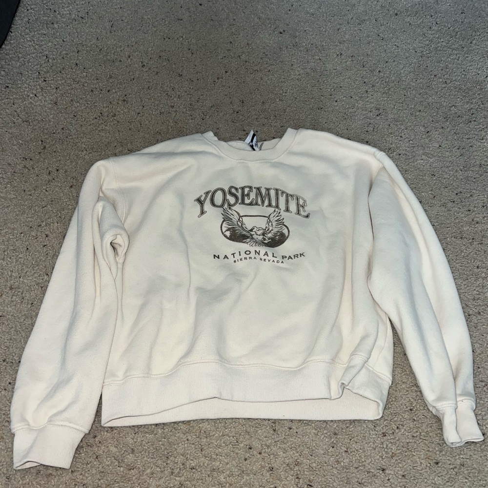 Princess Polly Cream Casual Sweatshirt